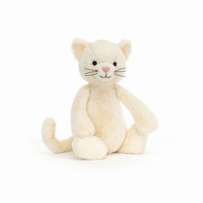 Jellycat Bashful Cream Kitten Australia | 068723ZXM